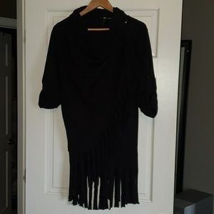 Black fringe sweater
